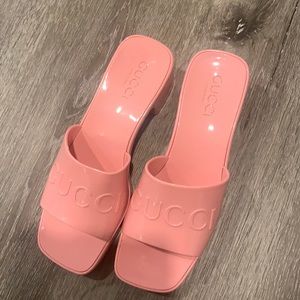 Gucci Rubber platform slide - pink size 38